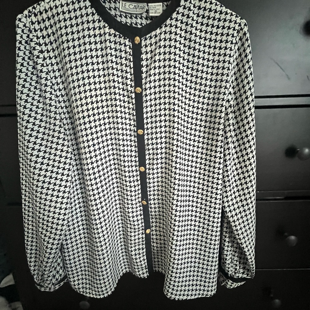 Black and white dress shirt